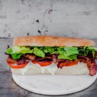 Frank Lucas · A hot BLT, lettuce, tomato, bacon, and cheese.