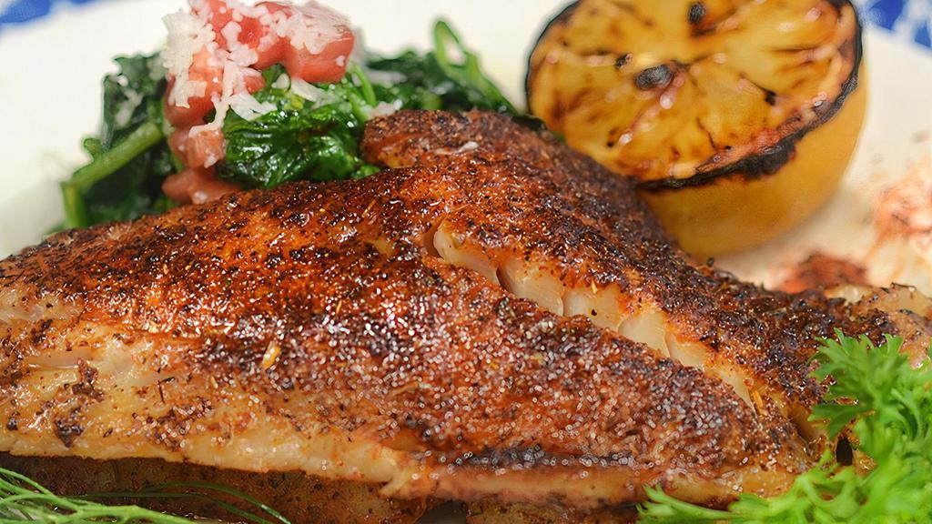 Blackened Pacific Redfish · sauteed spinach, parmesan | gff | #