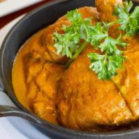 Kalio Chicken Curry (#604) · Gluten-free. Bold, spicy and rich flavor chicken curry padang style, comes with rice.