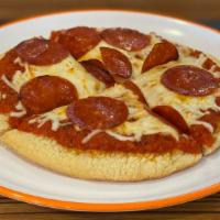 Pepperoni · Personal sized flatbread with mozzarella and pepperoni, on our homemade marinara sauce