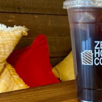 Iced Coffee · Choose your size. Our signature dark roast coffee chilled over ice
