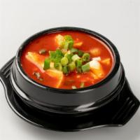 Mandoo Tofu Soup · beef dumpling