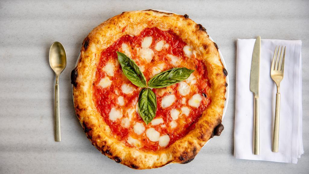 Margherita · San marzano tomatoes, fior di latte mozzarella, fresh basil.