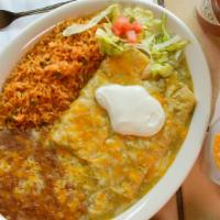 Chile Verde · Tender cubes of pork marinated in our zesty green tomatillo sauce.