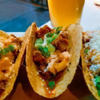 Tresetti’S Tacos · Beef or chicken, wheat corn tortillas, house pico de gallo
