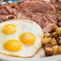 Sarah'S Old Fashioned Ham · Perkos Cafe favorite: A full pound of premium, bone-in ham served with three eggs.