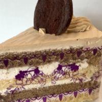 Cappuccino Cake Slice  · Ground coffee, cake flour, granulated sugar, whole milk, salad oil, egg, coffee non-dairy wh...