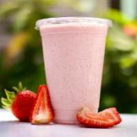 Strawberries Smoothie · Fresh strawberries, ice, milk, sugar