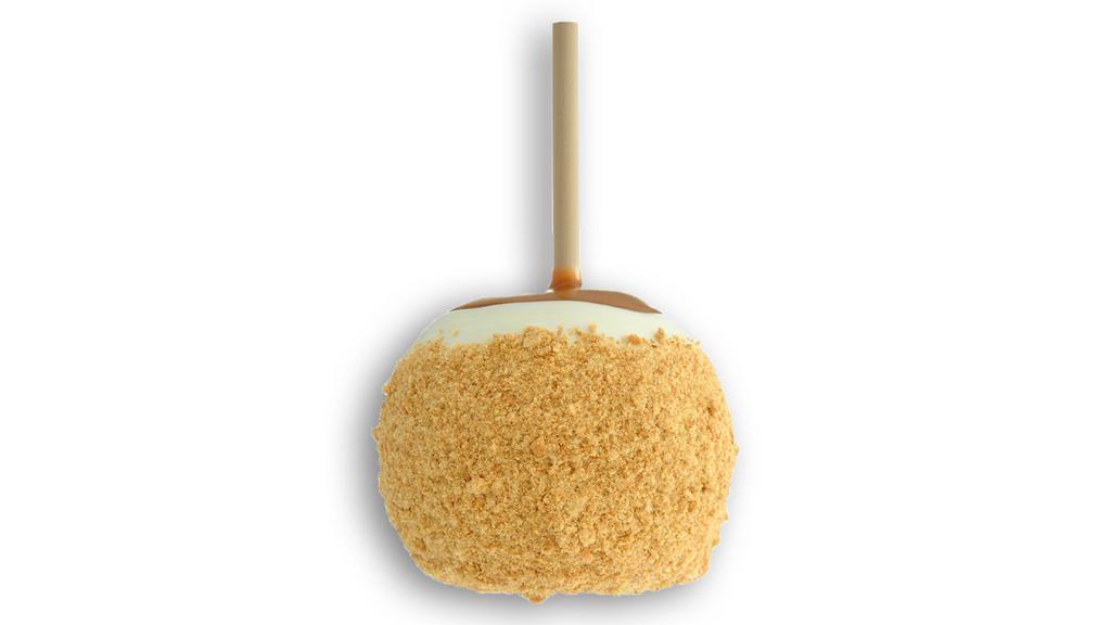 Cheesecake Apple · Granny Smith apple, storemade caramel, white confection, graham cracker crumbs