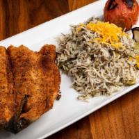 Idaho Trout Fish · Pan-fried, served with Lima Bean Dill Rice
