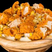 Mashed Potato Bowl · mashed potatoes w/roasted corn, chicken & topped w/gravy
