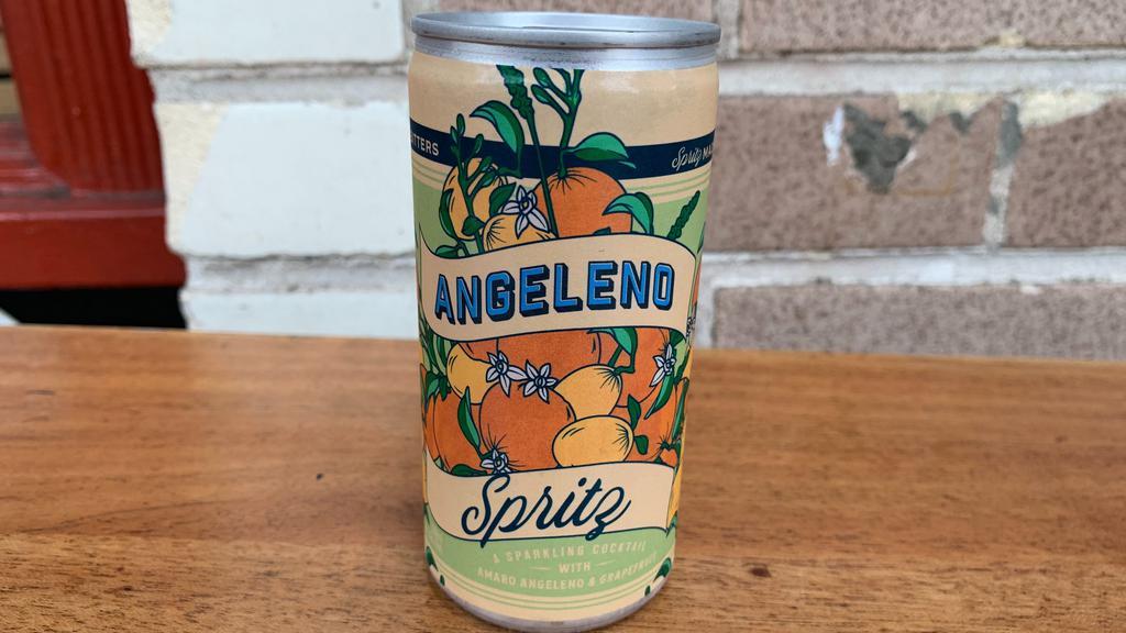 Angeleno Spritz · Canned Amaro Spritz from Ventura Spirits. Made with Amaro Angeleno & Grapefruit. 200 ml/7.5% ABV
