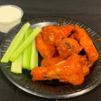 Hot Wings (6 Pcs) · 6 Spicy Hot Wings served with celery and ranch dressing