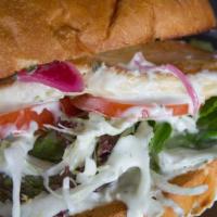 Reel Fish Sandwich · Grilled cobia or fried hoki, lettuce, tomato, jersey and awesome sauce