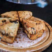 Scones - Chocolate Chip · 6 scones vegan, gluten, grain & dairy free contains nuts. Vegan