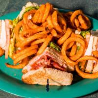 Club · Triple Decker W/ Ham, Bacon, Turkey, Lettuce, Tomato & Mayo
