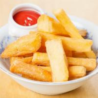 Yucca Fries · With fresh salsa.