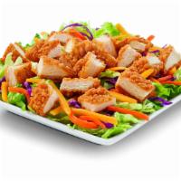 Crispy Chicken Strip Salad Bowl · Served with your choice of Marzetti® dressing and topped with crispy chicken, chopped tomato...