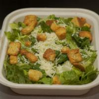 Caesar Salad · Lettuce, Parmesan, croutons, Caesar dressing. Add chicken for an additional charge.