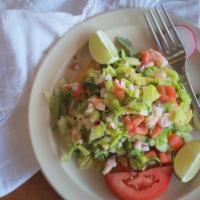 Tostada De Camaron · Shrimp tostada.