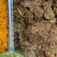 Carnitas Plate · This dish has the best of 3 Queens all in one! enjoy almost a pound of our famous carnitas p...