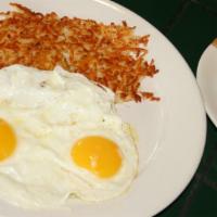 3 Eggs Any Style · Egg dishes and omelets are served with your choice of potatoes o'brien hash browns fresh fru...
