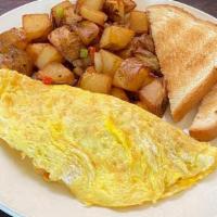 Build Your Own Omelette · Choose four items from the following: ham, bacon, sausage, tomato, onions, bell pepper, spin...