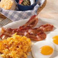 Old Timer'S Breakfast · Two eggs and your choice of Fried Apples or Hashbrown Casserole, plus Thick-Sliced Bacon and...