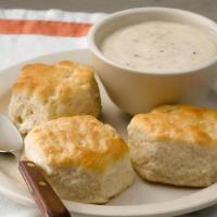Gravy N' Biscuits · Three hand-rolled biscuits with our classic Sawmill Gravy.  .