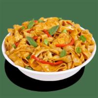 New! Spicy Drunken Noodles · Steamed white meat chicken, rice noodles, bell peppers, onions, scallions, garlic and chili ...
