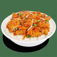 Spicy General Tso'S Chicken · Lightly battered chicken, garlic, carrots, red bell peppers, scallions and bean sprouts. Tos...