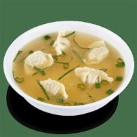 Thai Wonton Soup · Steamed chicken dumplings, basil and scallions in a savory chicken lemongrass broth..