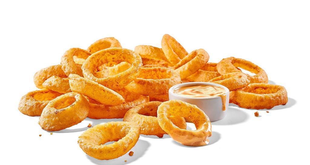 Beer Battered Onion Rings (Regular)
 · thick-cut onion rings / beer batter /
southwestern ranch