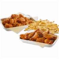 Traditional & Boneless Wings Combo · 6 traditional wings / 6 boneless wings / natural-cut French fries / slaw