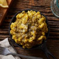 Pesto Mac And Cheese · Elbow macaroni with our classic cheese blend and pesto.