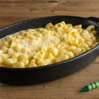 Kids Mac & Cheese · creamy cheddar cheese sauce mixed with pasta