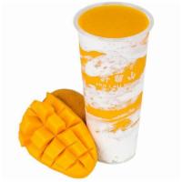 Mango Swirl · 22oz. 
Allergen Warning: item is not dairy free.