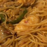 Singapore Rice Noodle · Hot and spicy. Chicken, beef, and shrimp.