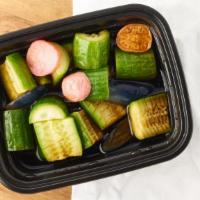 Pickled Radish & Cucumber Salad · Vegetarian. Gluten-free. Cucumber cherry radish, baby eggplant.