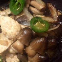 Munch On The Beach · Meat sauteed with fresh jalapeno,. onion, mushrooms, and garlic.
