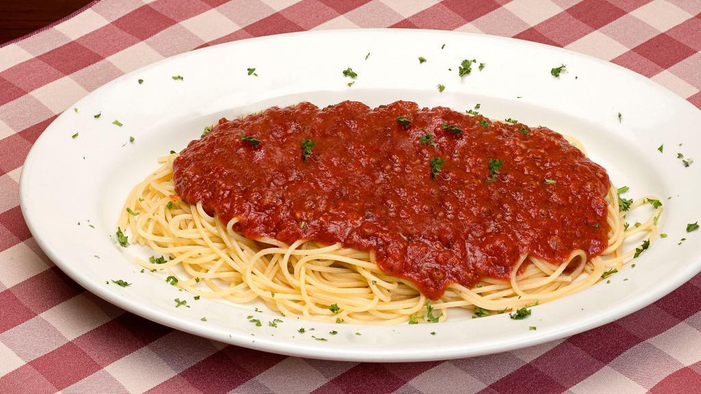 Pasta With Marinara · Traditional tomato sauce with herbs and spices.
