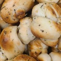 Garlic Twists · 6 garlic twists with side of marinara