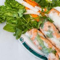 Gỏi Cuốn Tôm Nướng · Grilled shrimp spring roll. (2 rolls)