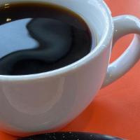 Coffee - Freshly Brewed · Proudly serving Jones coffee.