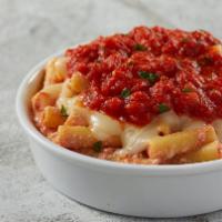 Baked Ziti Combo · Ziti baked with creamy Ricotta, Romano, melted Mozz and pasta sauce with choice of side and ...
