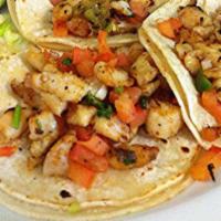 Two Shrimp Or Fish Tacos Or Enchiladas · 