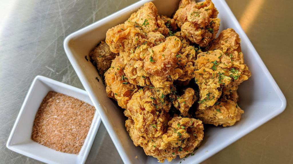 Orange Pepper Popcorn Chicken  · Sprinkled with our signature orange pepper seasoning. These delicious, flavorful, and crisp fried tender popcorn chicken will be your new favorite.