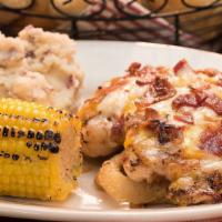 Rodeo Bbq Chicken · Cool Hand Luke's favorite: Fire-grilled chicken breast glazed with Luke's BBQ sauce, topped ...