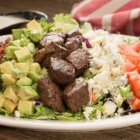 Steakhouse Cobb Salad · Cool Hand Luke's favorite: Tender steak, crumbled bleu cheese, crisp bacon, fresh avocado an...