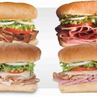 Family Sub Kit 4 Pack · Four large loaves of White or Wheat Bread. Sliced Deli Meats & Cheeses to make ONE of each: ...